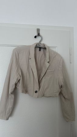 Blazer court (cropped) beige