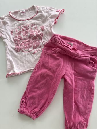 Rosa T-Shirt & Hose Set Gr. 68 Frühling/Sommer