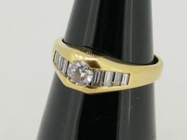 Exclusiver Brillant ca.0,3 ct - Diamant 0,4 ct Ring 18kt
