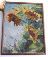 Ölgemälde auf Leinwand Sonnenblumen von Hanni Bay 70x84 cm