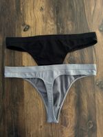 2 Stk. ergee String schwarz + grau (No 2) - Grösse L