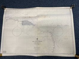 Carte maritime vintage 1974 Sao Luis to Recife