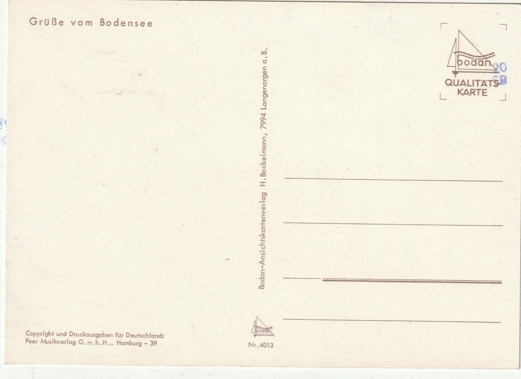 Cartes postales: Gruss von Bodensee – D'occasion à Lumbrein par made02 1
