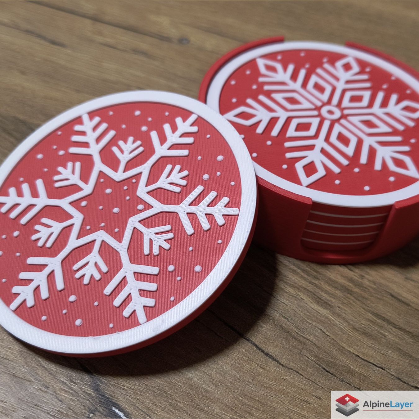 Sottobicchieri: Christmas Snowflake Coaster Set 3D Printed Decoration – Nuovo (secondo la descrizione) da Losone venduto da AlpineLayer 2