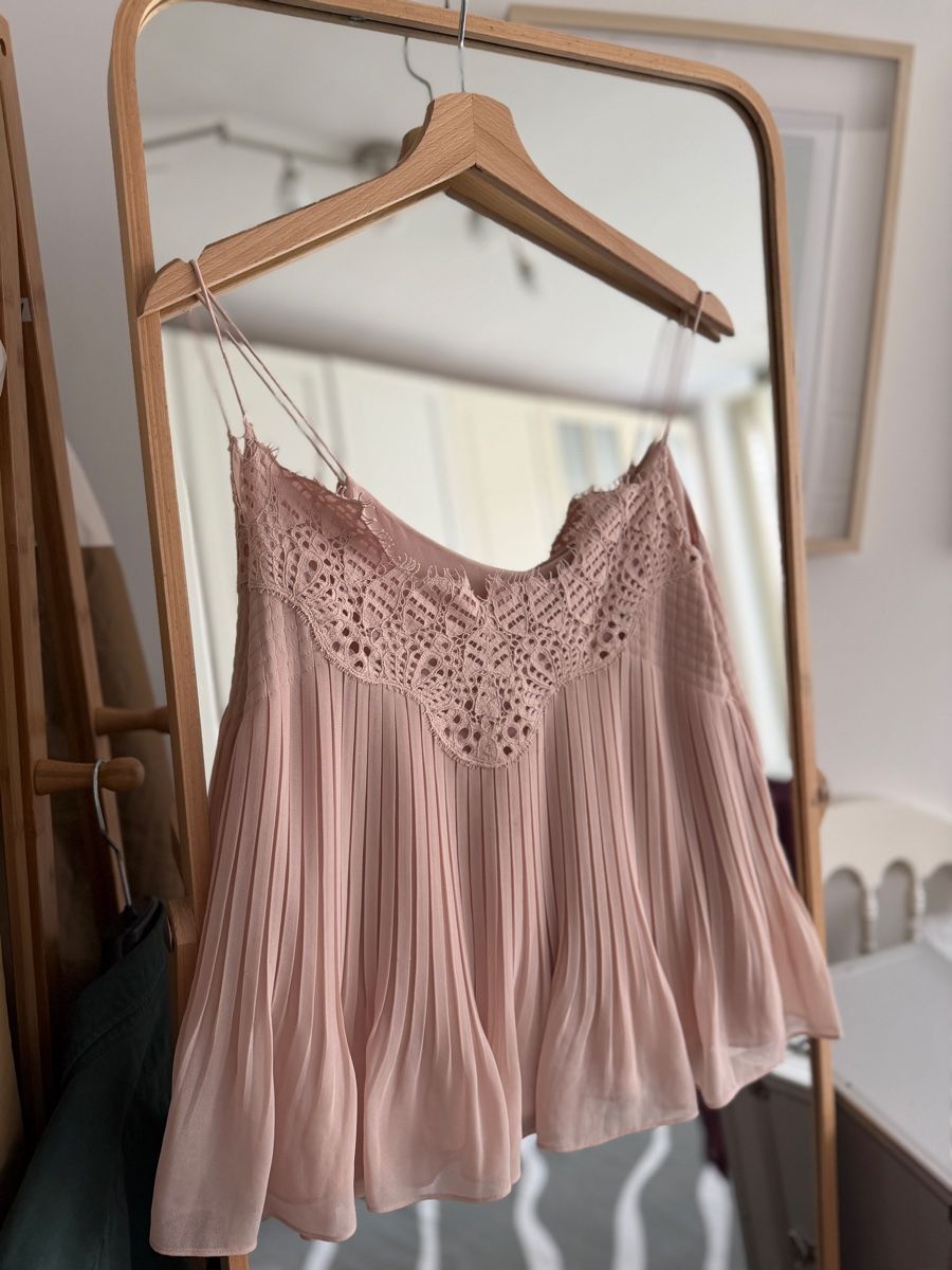 Massimo Dutti Camicette: Massimo Dutti Top, Zartrosa, Spitze – Usato da Glattpark(Opfikon) venduto da dic_7gxr