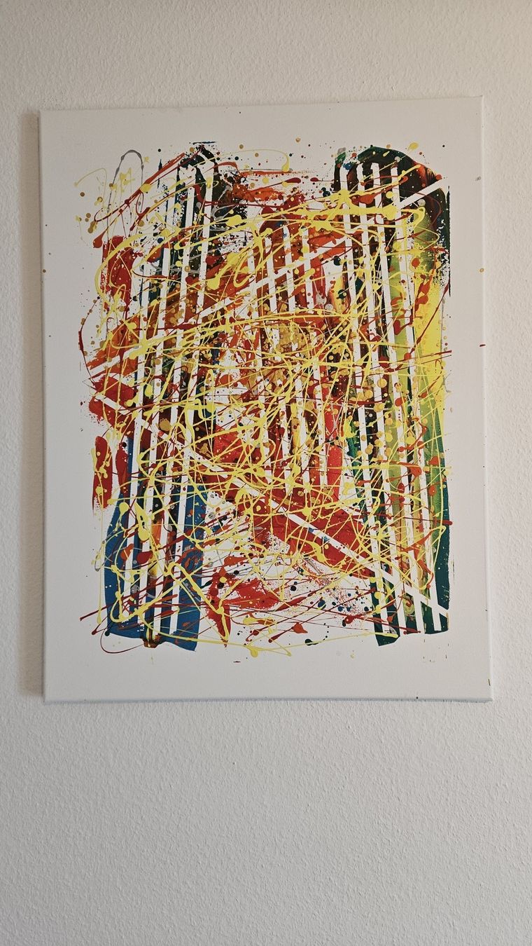 Gemälde: Tableau abstrait unique, parfait pour décorer votre intérieu – Neu (gemäss Beschreibung) aus Le Locle von fab_c9hh