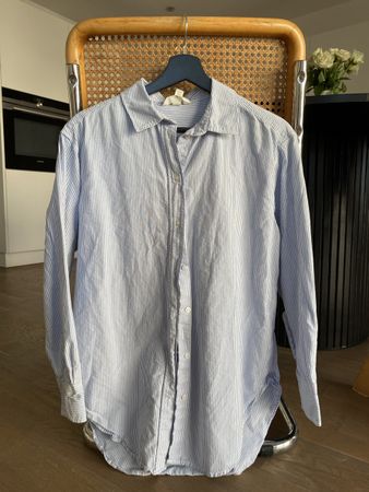 H&M Bluse XS, gestreift, hellblau/weiss, Top Zustand!