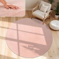 SONDERPREIS ‼️ XXL Teppich Rund Pastellrosa NEU 200 cm