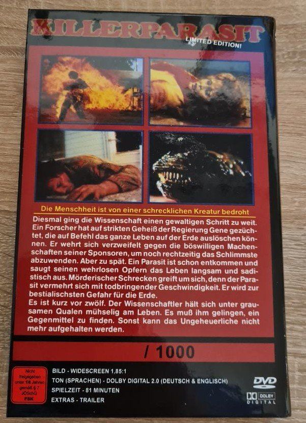 Tutti i DVDs: Killerparasit *Grosse Hartbox* – Usato da Wettingen venduto da Reviled 1