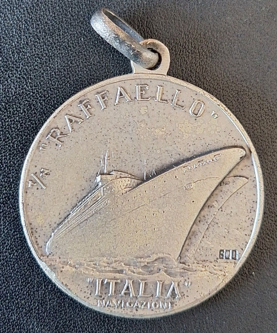 Medaillen: Silber Medaille Italien, Schifffahrt "Raffaello", 1965 – Gebraucht aus Bedigliora von positano