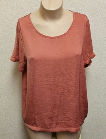 VILA Clothes Damen Bluse Altrosa Rosa Kurzarm Gr. L