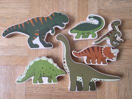 Holz Dinosaurier Figuren, Top Zustand!