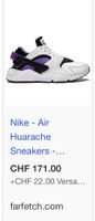Nike Air Huarache Sneaker Gr. 37 weiss/lila