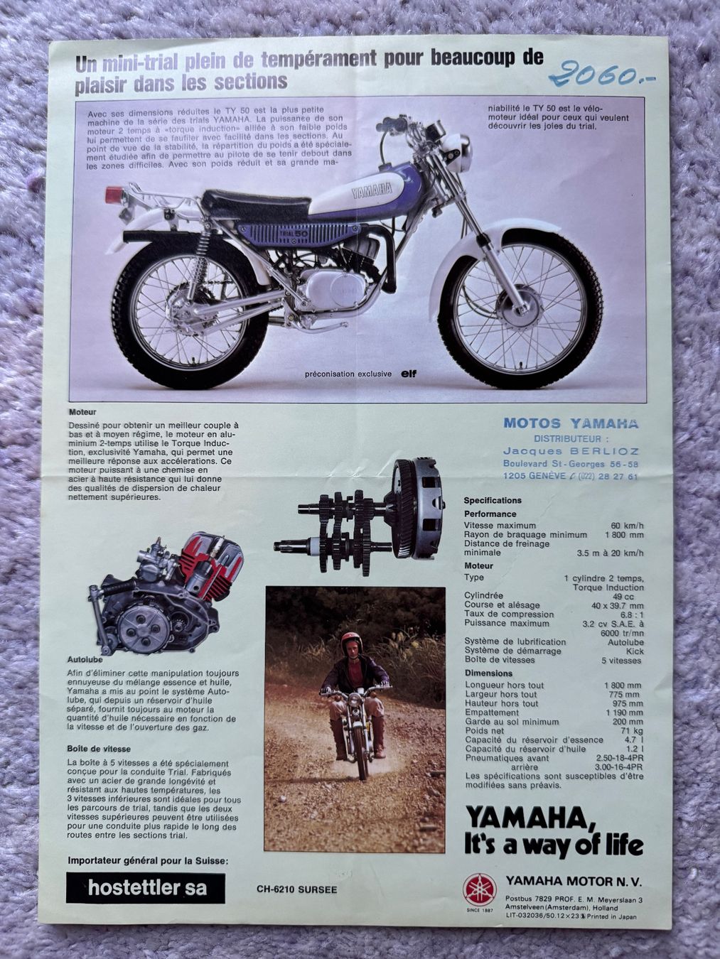 Yamaha Enduro: Yamaha TY 50 / TY50 – Usato da Morrens VD venduto da kawah2 1
