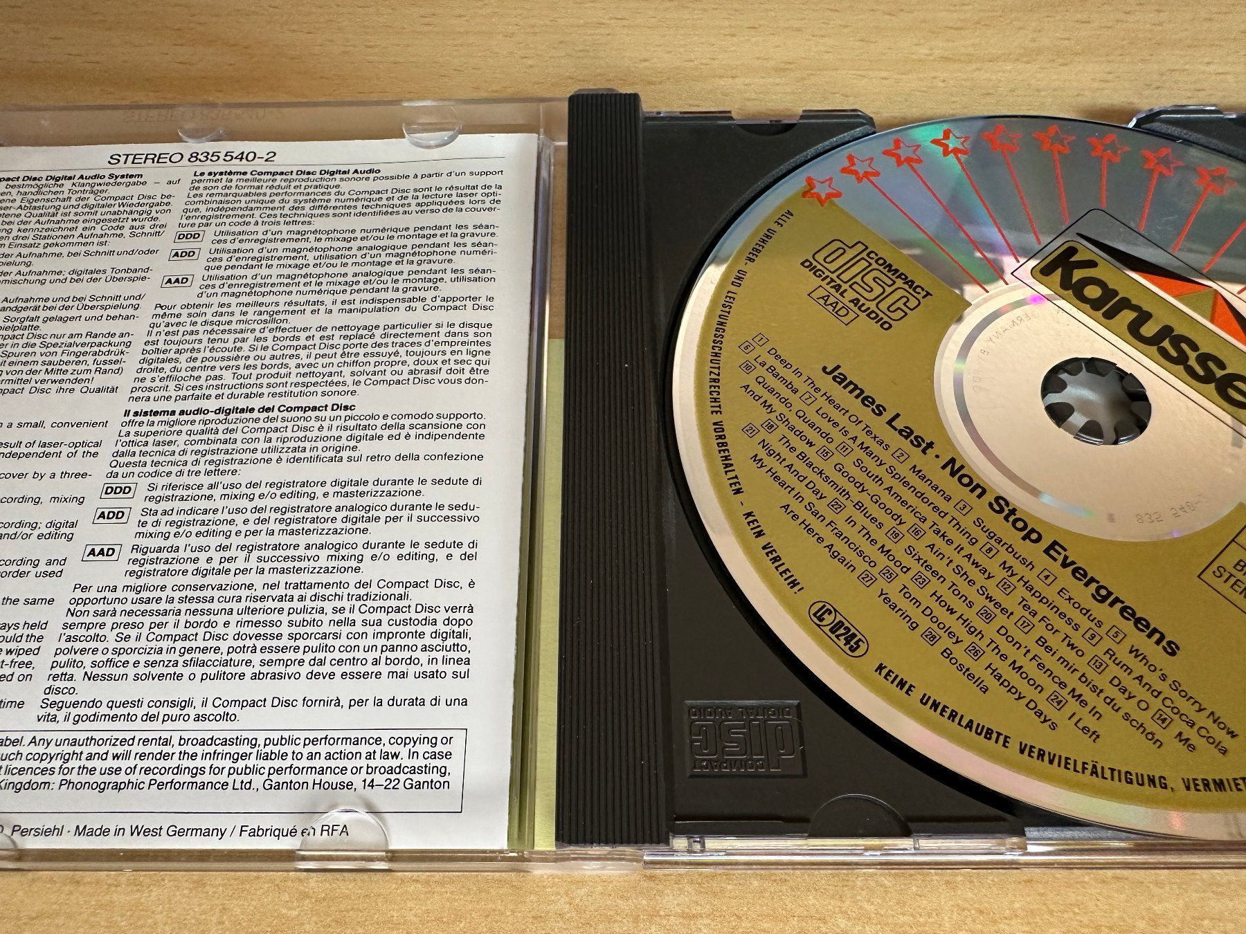 CD: E5 James Last – Non Stop Evergreens – Usato da Rikon im Tösstal venduto da Alpenmutz 2