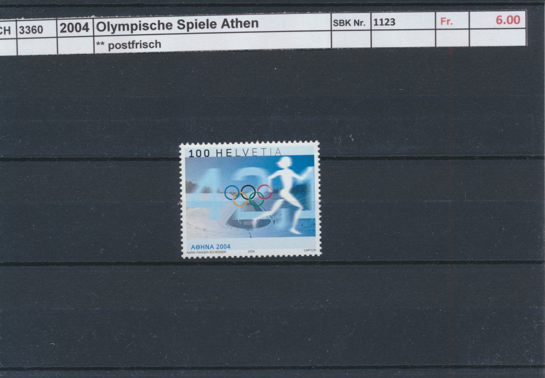 Alle Briefmarken: 2004 "Olympische Spiele Athen", ** postfrisch – Neu (gemäss Beschreibung) aus Winterthur von Zupogeru