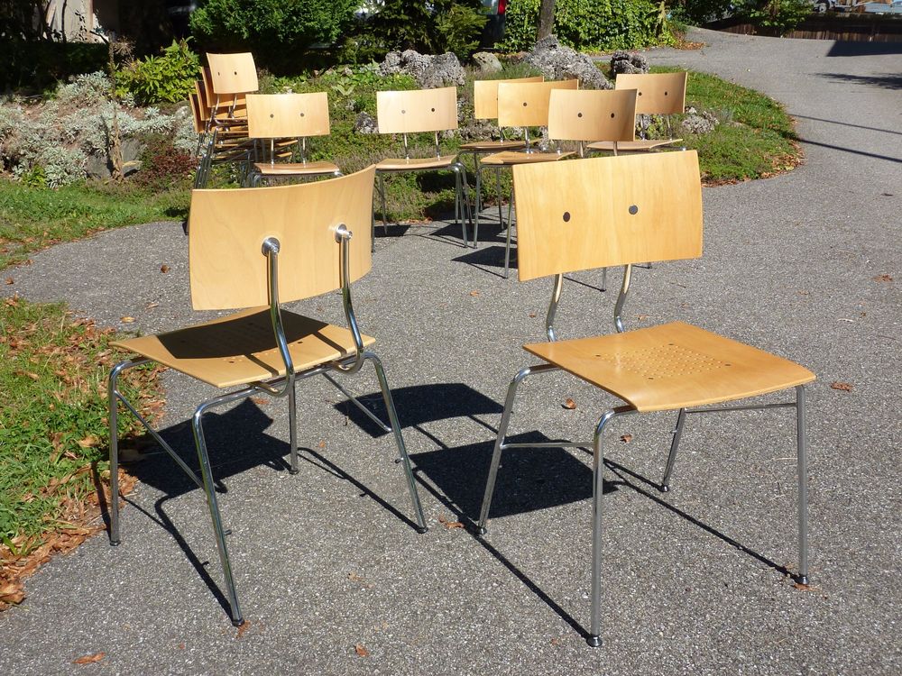 12 Stühle Seminarstühle Holzstühle stapelbar Dietiker SPARTA 2