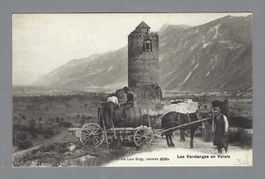 MARTIGNY, VENDANGES À LA TOUR DE LA BÂTIAZ. TRÈS BELLE CARTE