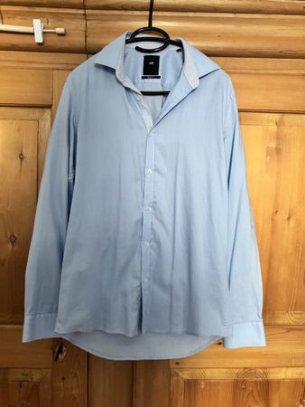 Herren Hemd WE hellblau Langarm Slimfit Gr. 39