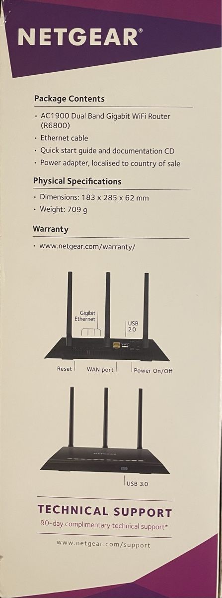 Netgear Modems & Router: NETGEAR AC1900 ROUTER Model No R6800 – Gebraucht aus Zürich von  3