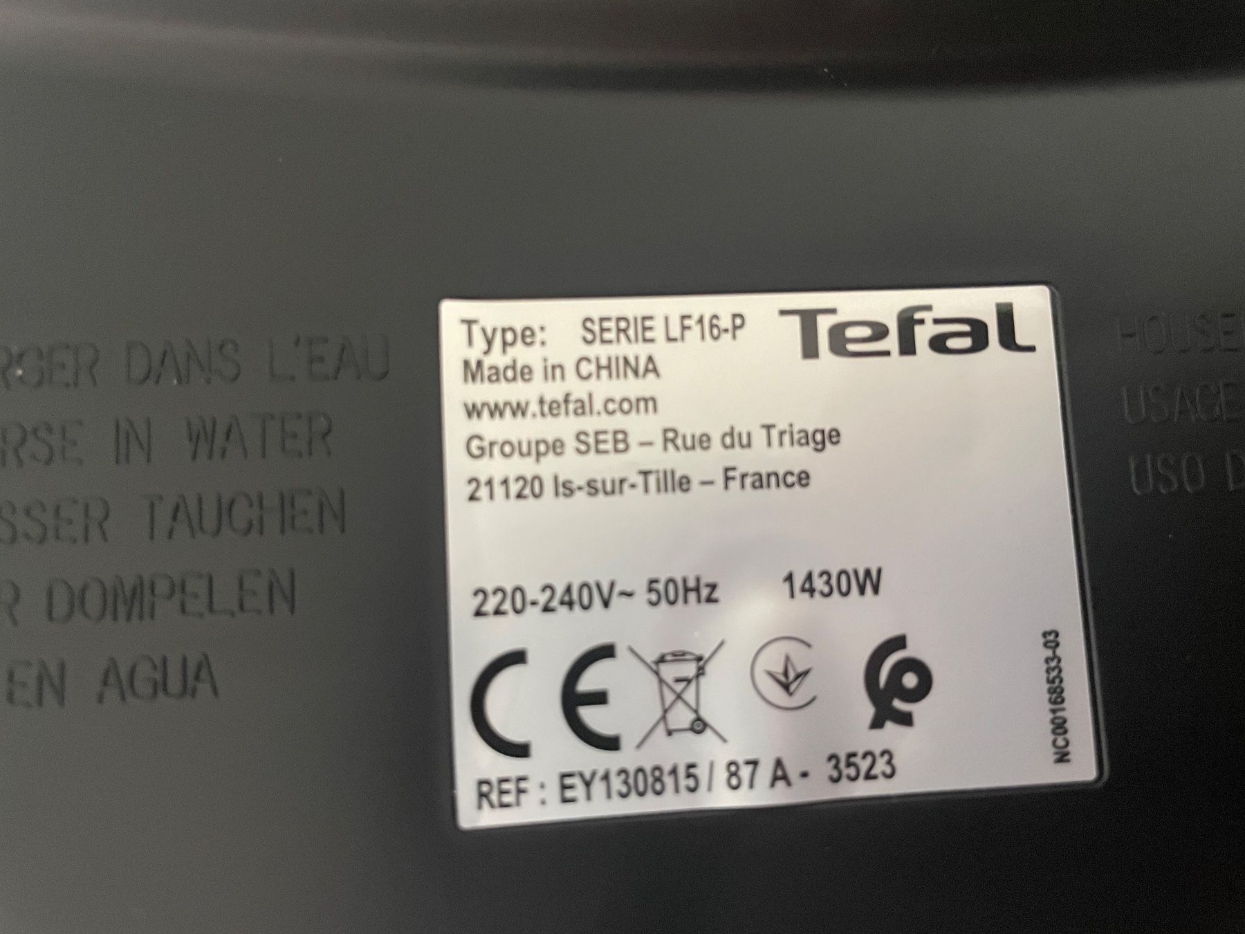 Tefal Appareils de cuisine: Heissluftfritteuse Tefal "Easy Fry 3.5L" – D'occasion à Wila par Lokelo 3