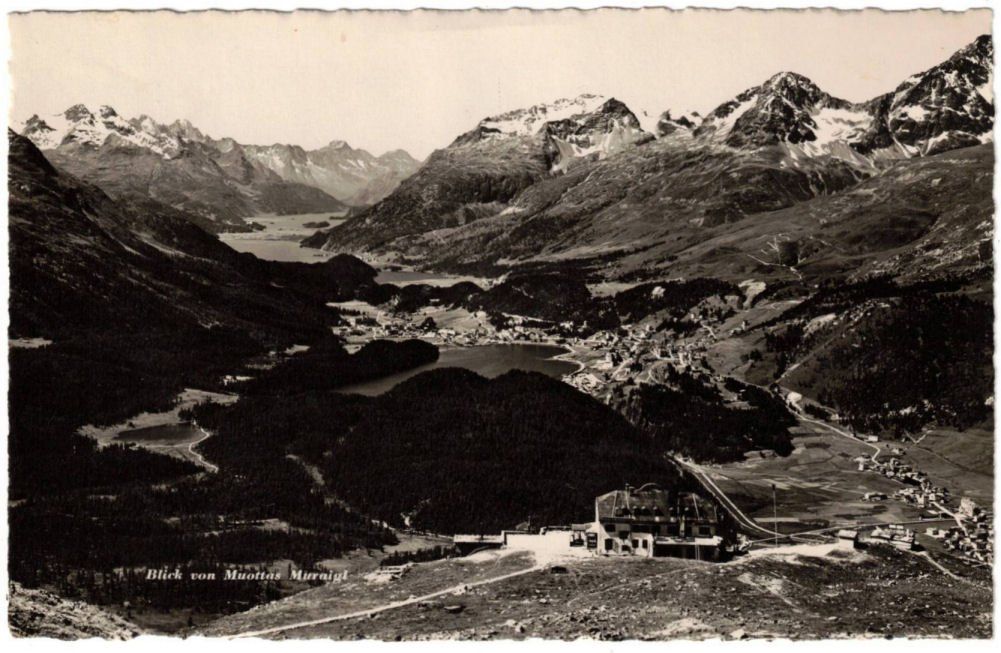 Cartoline postali: St. Moritz - Standseilbahn Muottas Muragl Bergstation – Usato da Binningen venduto da Mountainrider