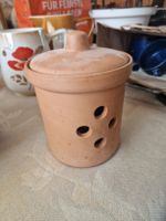 Vintage Knoblauchtopf aus Terracotta mit Deckel 🧅🧄 (59)