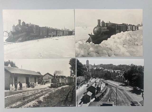 Cartes postales: 10 Ansichtskarten LEB Lausanne -Echallens-Bercher, Eisenbahn – D'occasion à Luzern par Kartenansicht 3