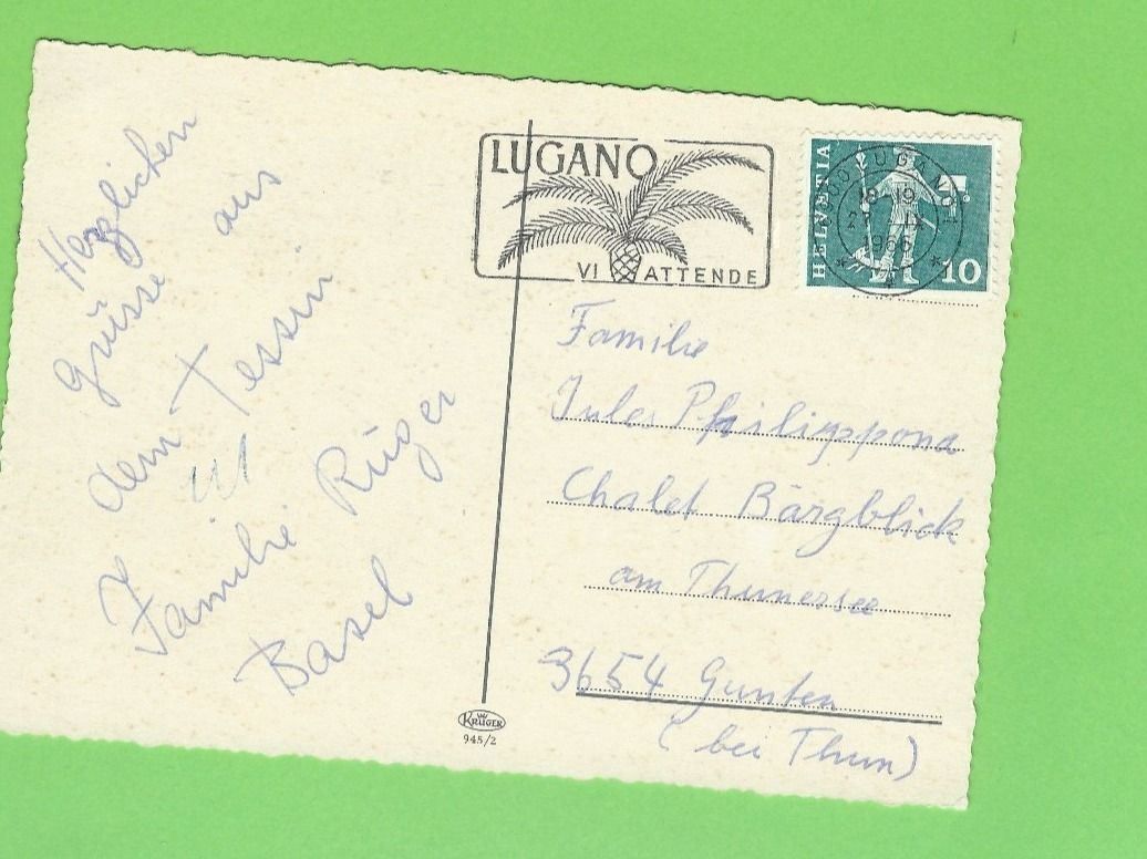 Ansichtskarten: Lugano – Gebraucht aus Zürich von t24_de 1
