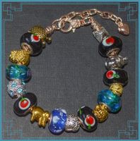 Armband Chamilia Trollbeads usw. kompatib. Murano Style