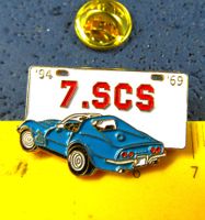 CHEVROLET CORVETTE C3 7.SCS SCHWEIZ AUTO PIN GEPRÄGT LIMIT