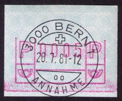 ATM 3_Abart "TEILDRUCK ohne HELVETIA+KREUZ" !_VO 20.7.81 !