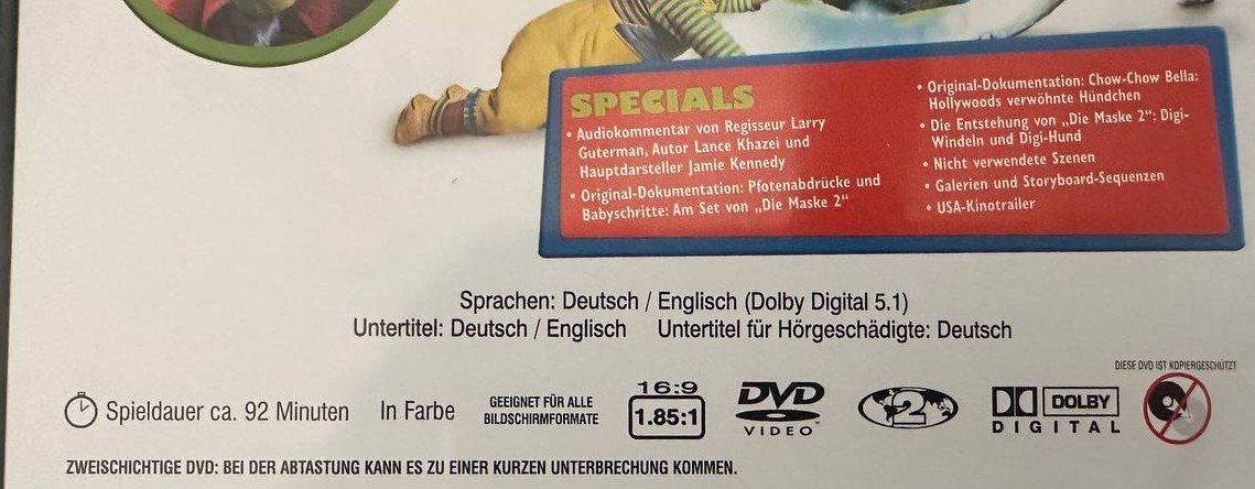 Alle DVDs: Die Maske 1+2 DVD Set, Jim Carrey – Gebraucht aus Beringen von Mantafisch1 4