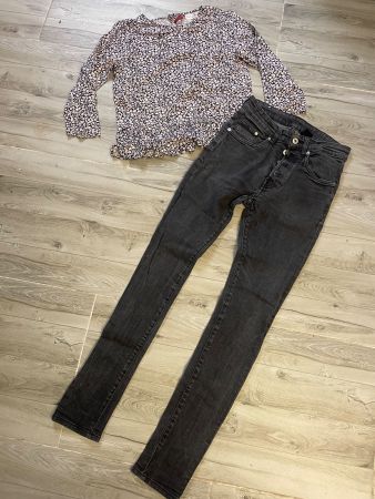 Süsses H&M Kleiderset Gr.34 Jeans+Bluse