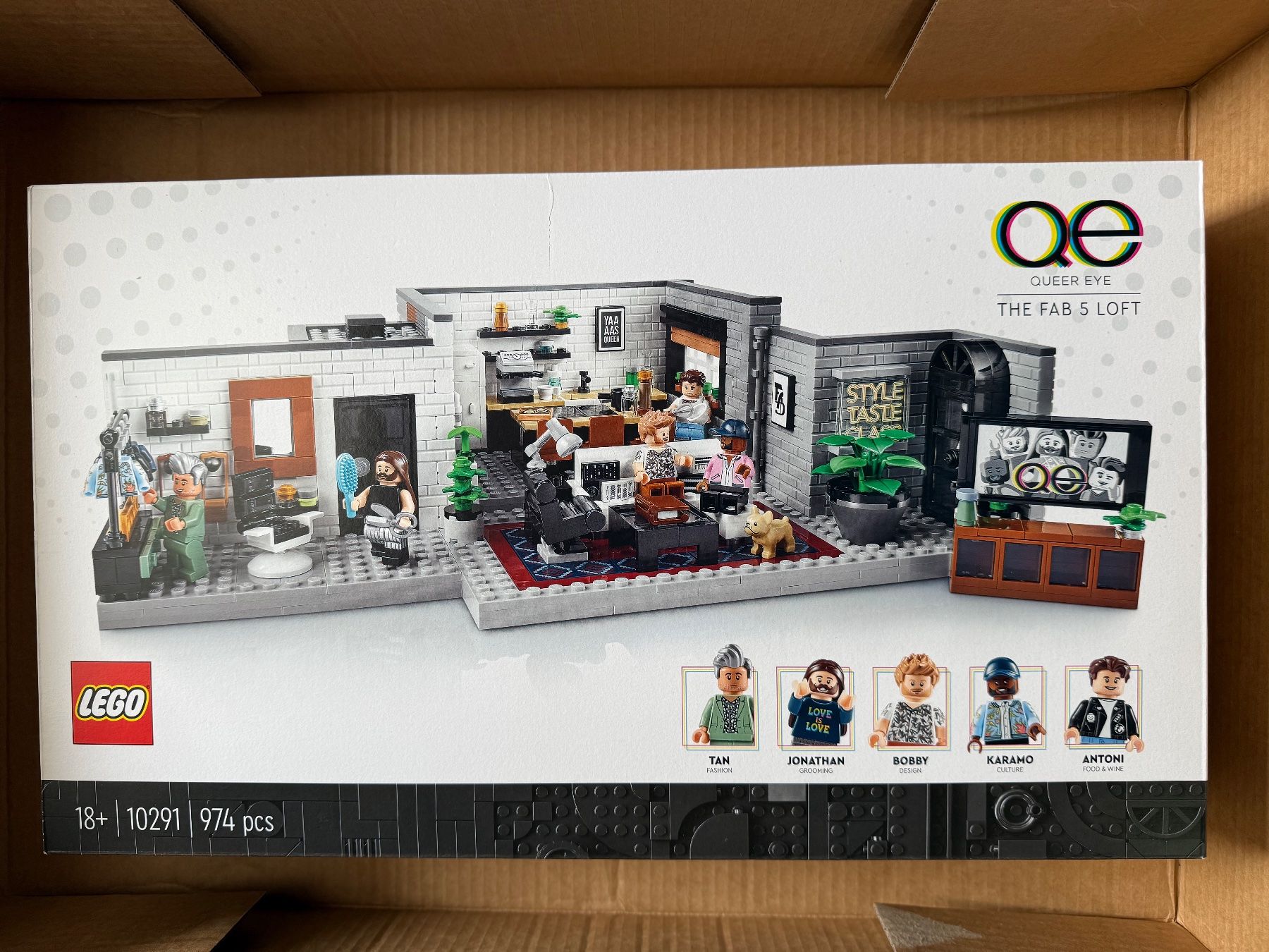 Lego Kit di costruzioni: Lego 10291 - QUEER EYE - THE FAB 5 LOFT – Nuovo e nell'imballaggio originale da Basel venduto da zekzek