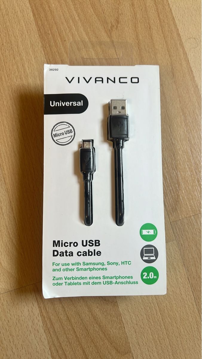 Cavi: Micro USB Datenkabel 2m neu – Nuovo e nell'imballaggio originale da Hauptwil venduto da Tifosi92
