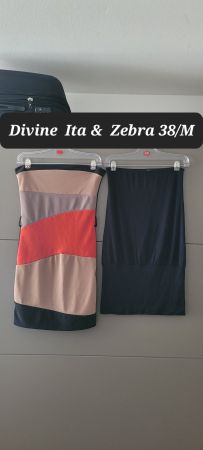 Élégante robe noire Divine(Ita)& Top H&M taille M