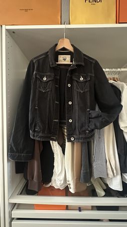 ZARA Premium Wash Jeansjacke Schwarz Gr. S