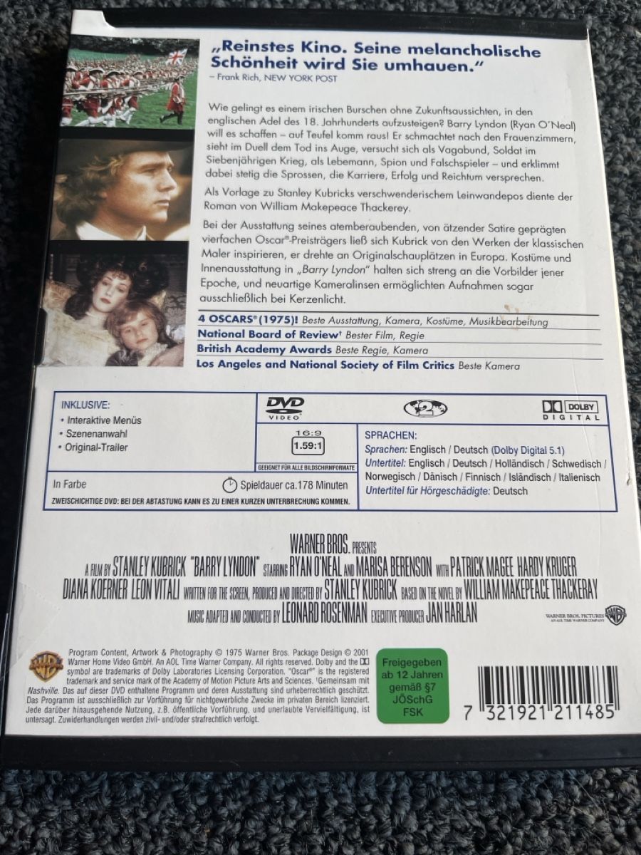 Tous les DVDs: DVD Barry Lyndon(21691) – D'occasion à Ruswil par jan_bxl5 1