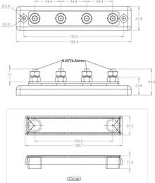 Alimentazione elettrica: Victron Energy Busbar 150A 4P mit Abdeckung – Nuovo e nell'imballaggio originale da Wetzikon ZH venduto da Anf0 2
