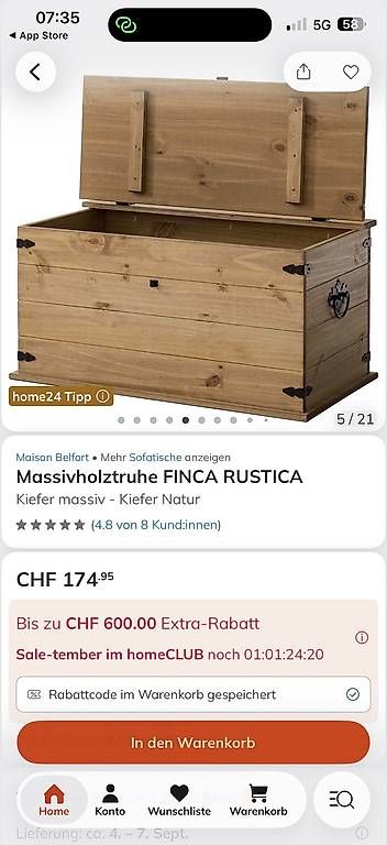 Cassapanche: Massiv Holztruhe – Usato da Rossrüti venduto da Nure61 3