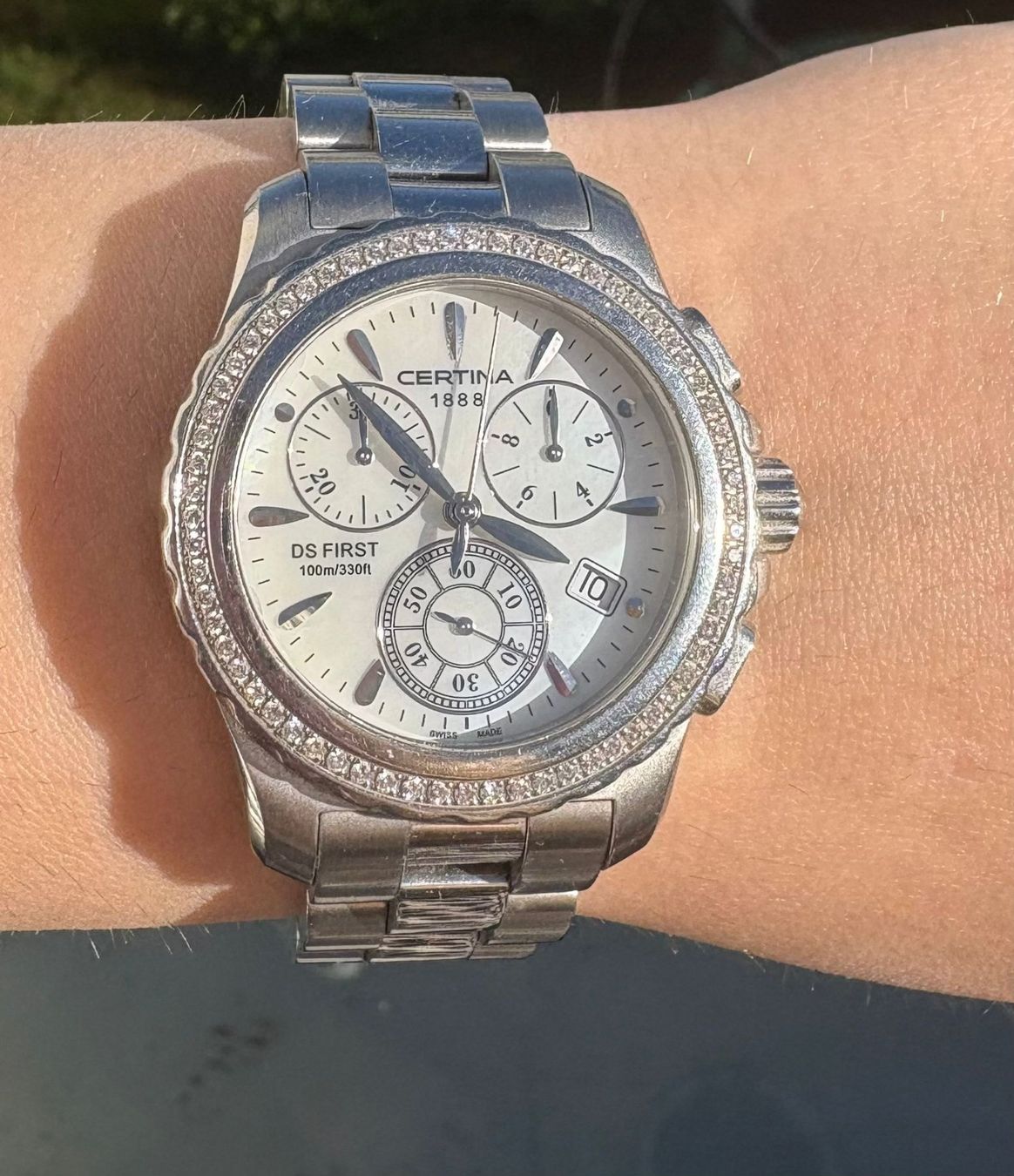 Certina Orologi: Certina DS First mit Diamanten – Usato da Langnau am Albis venduto da Meldoik
