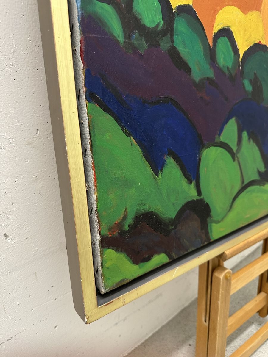 Dipinti: Karel Appel Gemälde Expressionismus Landschaft – Usato da Ebikon venduto da Gaenggeliwaar 5