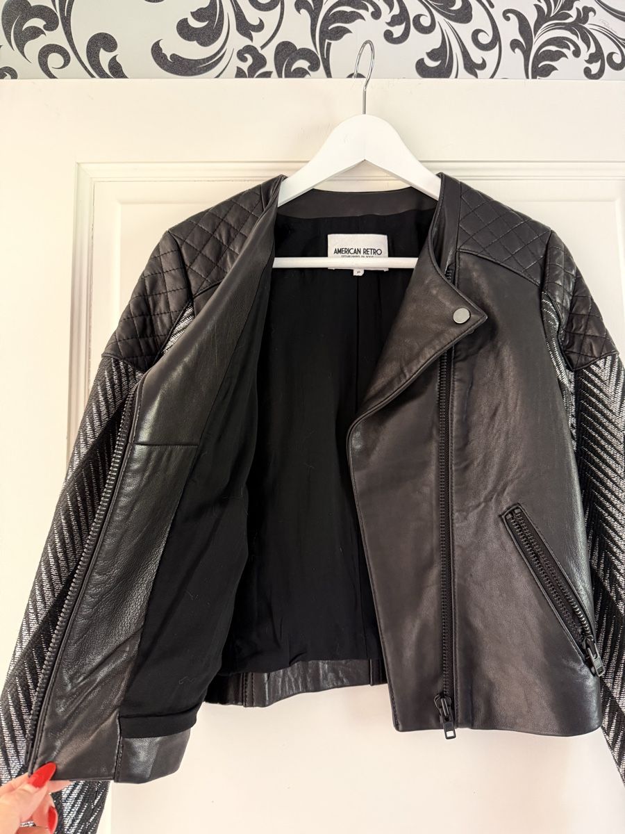 Vestes: American Retro Leather Biker Jacket – Neuf (Voir description) à Corsier-sur-Vevey par Kristina.Nova 3