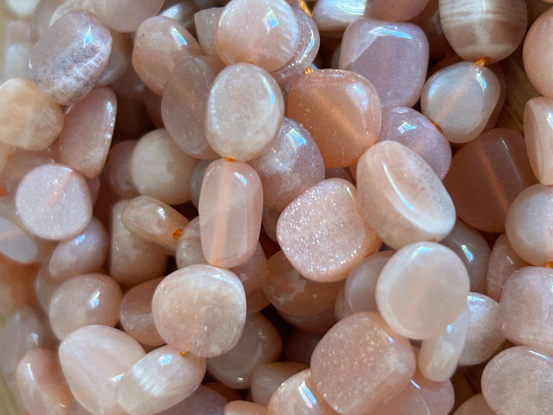 Pietre preziose: Strang echte Sunstone Nuggets 8-10 mm – Nuovo e nell'imballaggio originale da Niederrohrdorf venduto da Ytobi 2
