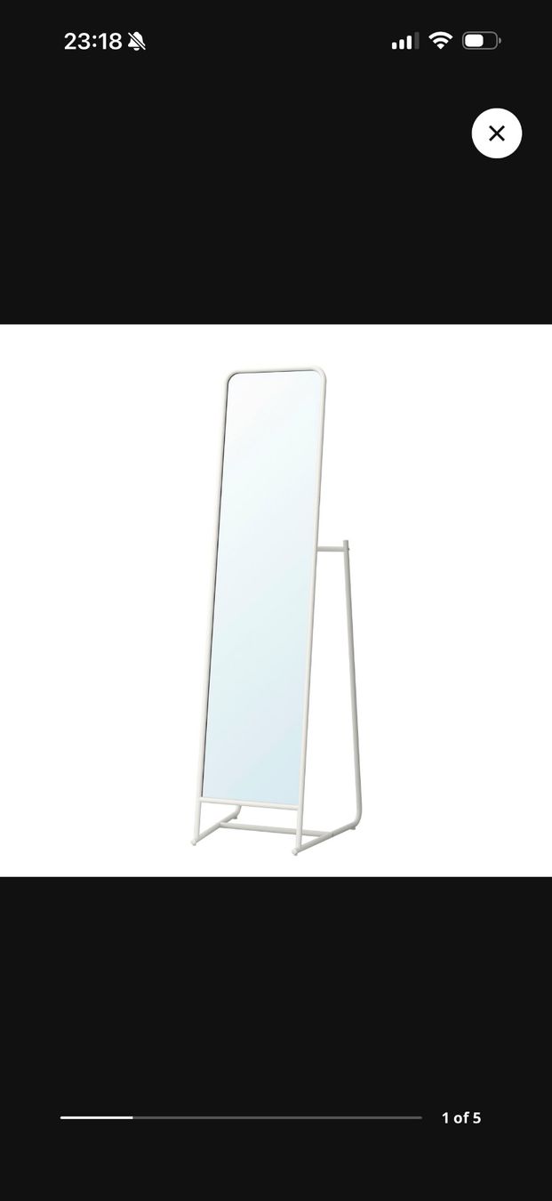 Ikea Specchi: IKEA Knapper standing mirror white – Usato da Zürich venduto da nej_hxk7