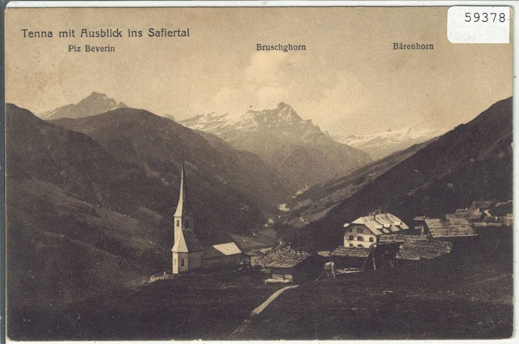 Cartoline postali: Tenna - Ausblick ins Safiertal – Usato da Ettingen venduto da Kartenplanet