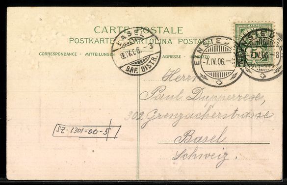 Cartoline postali: Lithographie Einsiedeln, Kloster mit großem Platz – Usato da Berlin venduto da bartko-reher 1