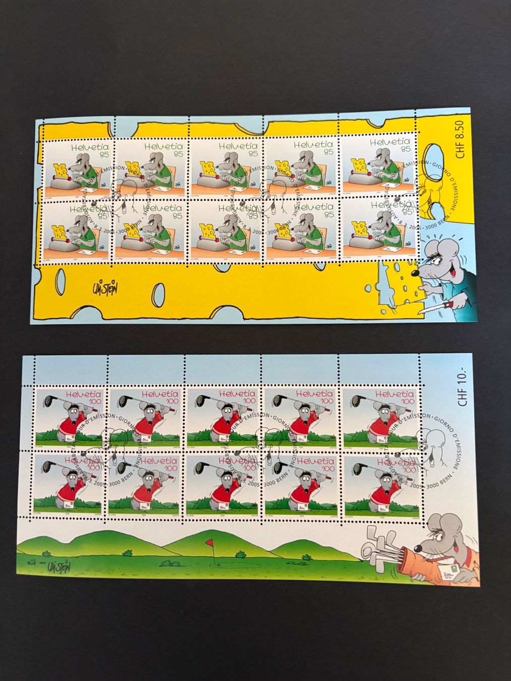 Tous les timbres: 2 Kleinbogen, MiNr. 1915 - 1916 Schweiz, 2005 – D'occasion à Steinmaur par Nicorutishauser