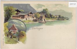 Gruss aus Merligen - Litho